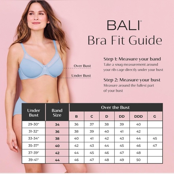 BNWT Bali Women's Double Support Wireless Bra Full-Coverage Wirefree T-Shirt bra - Picture 5 of 9